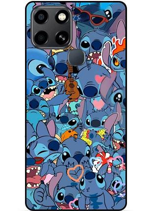 Чехол силиконовый бампер для infinix smart 6 лило и стич stitch