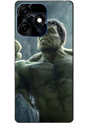 Силіконовий чохол бампер для tecno spark 10c з малюнком халк marvel hulk