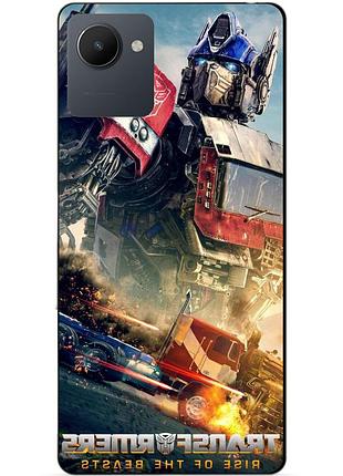 Силиконовый чехол бампер для realme c30s с рисунком оптимус прайм трансформеры transformers