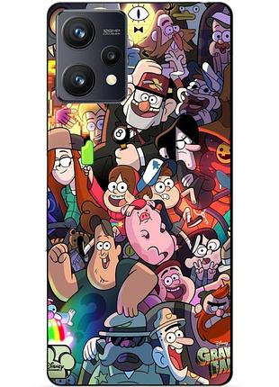 Силиконовый чехол бампер для realme 9 / 9 pro plus с рисунком gravity falls гравити фолз