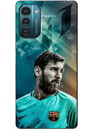 Силиконовый чехол бампер для nokia g11 с рисунком leo messi месси