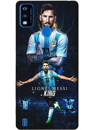 Силіконовий чохол бампер для zte blade a51 з малюнком messi or мессі