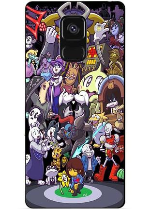 Чехол силиконовый бампер для samsung a8 plus с рисунком undertale андертейл