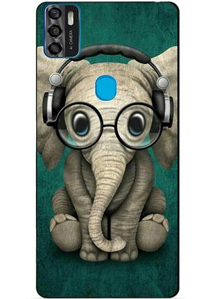 Чехол силиконовый бампер для zte blade a7s с рисунком слоник