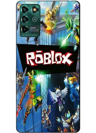 Чехол силиконовый бампер для zte blade v30 vita с картинкой roblox роблокс
