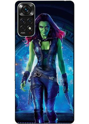 Силиконовый бампер чехол для xiaomi redmi note 11 / note 11s гамора стражи галактики gamora