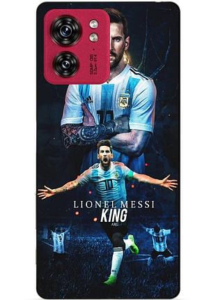 Силіконовий чохол бампер для motorola edge 40 з малюнком messi or мессі