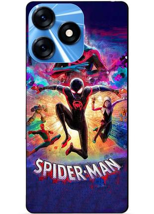 Силиконовый чехол бампер для tecno spark 10 spider man человек паук