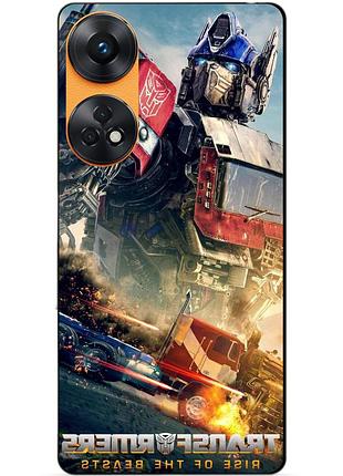 Силіконовий бампер чохол для oppo reno 8t з малюнком оптимус прайм трансформери transformers