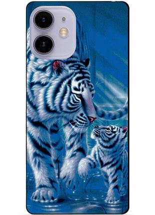 Силиконовый чехол бампер для iphone 11 с рисунком тигры