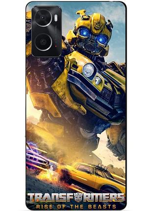 Силиконовый бампер чехол для oppo a76 / a96 c рисунком bumblebee трансформеры бамблби