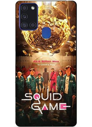 Силиконовый бампер чехол для samsung a20s 2019 galaxy a207f с картинкой игра в кальмара
