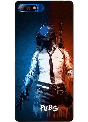 Силіконовий бампер чохол для huawei honor 7c pro з малюнком fortnite