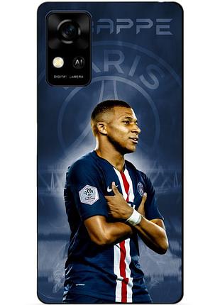 Чехол силиконовый бампер для zte blade a31 с рисунком мбаппе псж mbappe