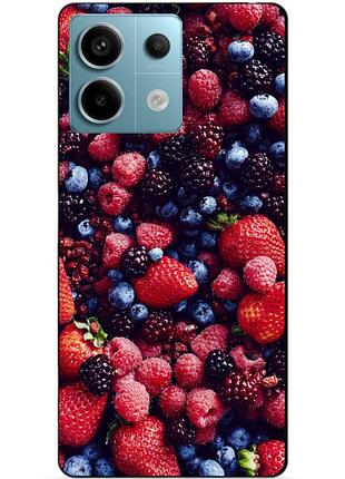 Силіконовий чохол бампер для xiaomi redmi note 13 pro 5g з малюнком ягоди