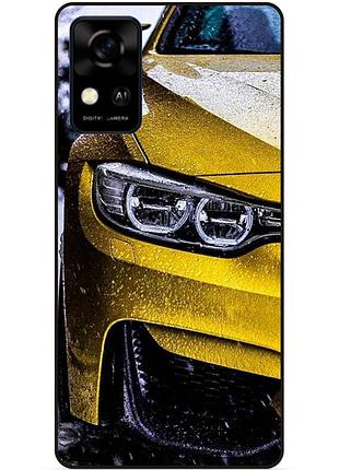 Чехол силиконовый бампер для zte blade a31 с рисунком bmw бмв машина авто