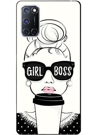 Силиконовый бампер чехол для oppo a72 с рисунком girl boss