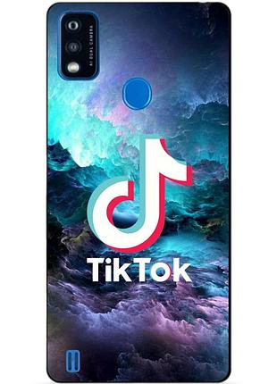 Силіконовий чохол бампер для zte blade a51 з малюнком tik tok тік ток