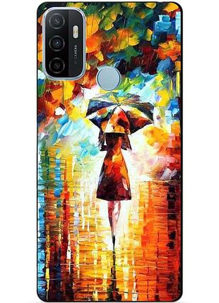 Силіконовий бампер чохол для oppo a53 з малюнком прогулянка
