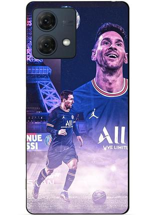 Силіконовий чохол бампер для motorola moto g84 з малюнком messi psg мессі
