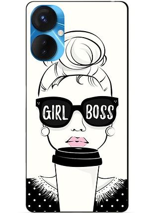 Силіконовий бампер чохол для tecno spark 9 pro з малюнком girl boss
