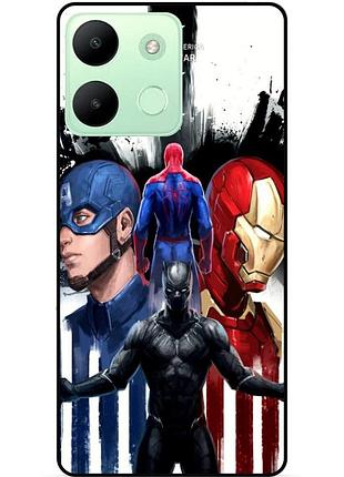 Силіконовий бампер чохол для infinix smart 7 hd з малюнком marvel марвел людина-павук