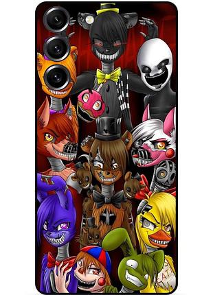 Силиконовый бампер чехол для samsung s23 с рисунком freddy аниматроники фредди