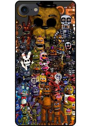 Силиконовый бампер чехол для iphone se 3 2022 с рисунком freddy фредди аниматроники