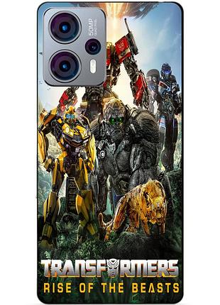 Силиконовый чехол бампер для motorola moto g13 звероботы трансформеры transformers