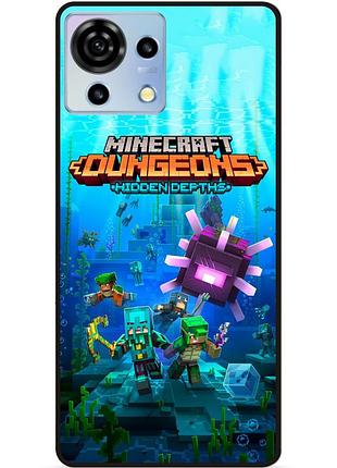 Чехол силиконовый бампер для zte blade v50 vita с рисунком майнкрафт minecraft