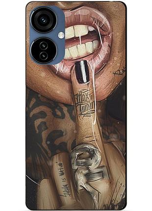 Силиконовый чехол бампер для tecno camon 19 neo с рисунком swag