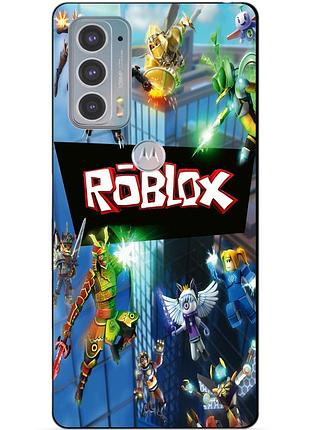 Силіконовий чохол бампер для motorola edge 20 з картинкою roblox роблокс