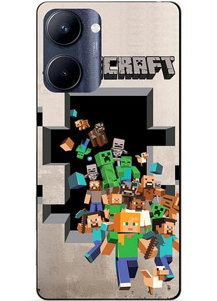 Силіконовий чохол бампер для realme c33 з картинкою minecraft майнкрафт