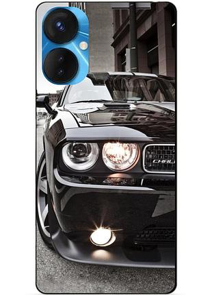 Силиконовый бампер чехол для tecno spark 9 pro с рисунком dodge