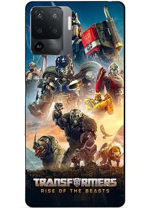 Силиконовый чехол бампер для oppo reno 5 lite с картинкой звероботы трансформеры transformers