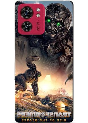 Силиконовый чехол бампер для motorola edge 40 с рисунком эйплинк звероботы трансформеры transformers
