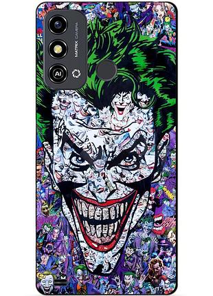 Силіконовий чохол бампер для zte blade a53 з малюнком джокер joker