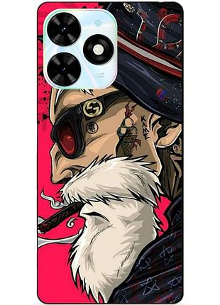 Чехол силиконовый бампер для infinix smart 8 plus (x6526) с рисунком дед хипстер