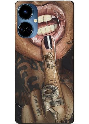 Силиконовый бампер чехол для tecno camon 19/19 pro с рисунком swag