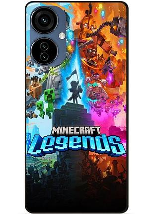 Силиконовый чехол бампер для tecno camon 19 neo игра майнкрафт minecraft