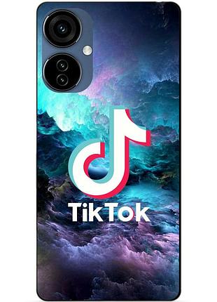 Силіконовий чохол бампер для tecno camon 19 neo з малюнком tik tok тік ток