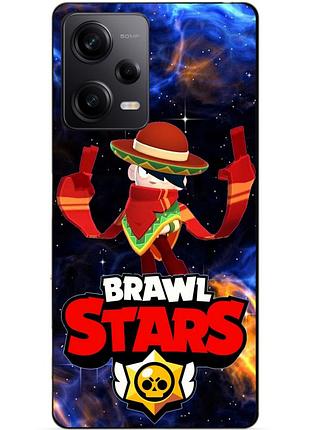 Силиконовый чехол бампер для xiaomi redmi note 12 pro 5g с героем космический бравл эдгар