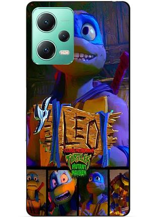 Силіконовий чохол бампер для xiaomi redmi note 12 5g з малюнком лео leo черепашки ніндзя