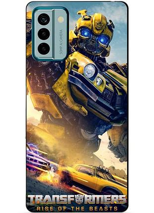 Силиконовый чехол бампер для nokia g22 с рисунком bumblebee бамблби трансформеры