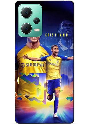 Силиконовый чехол бампер для xiaomi redmi note 12 5g с рисунком роналдо аль наср ronaldo