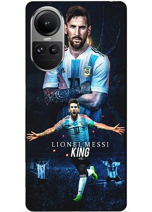 Силиконовый чехол бампер для oppo reno 10 с рисунком messi аргентина месси
