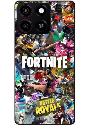 Чехол силиконовый бампер для zte blade a35 с картинкой fortnite фортнайт