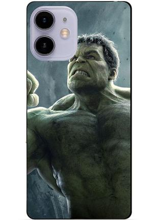 Силиконовый чехол бампер для iphone 11 с рисунком халк marvel hulk