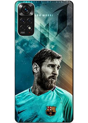 Силиконовый чехол бампер для xiaomi redmi note 11s / note 11 с рисунком leo messi месси