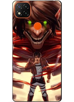 Силіконовий чохол бампер для xiaomi redmi 9c з малюнком attack on titan атака титанів